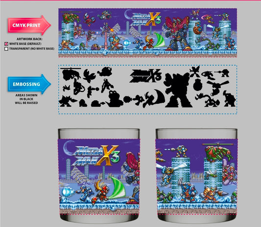 Megaman X3 Rocks Glass